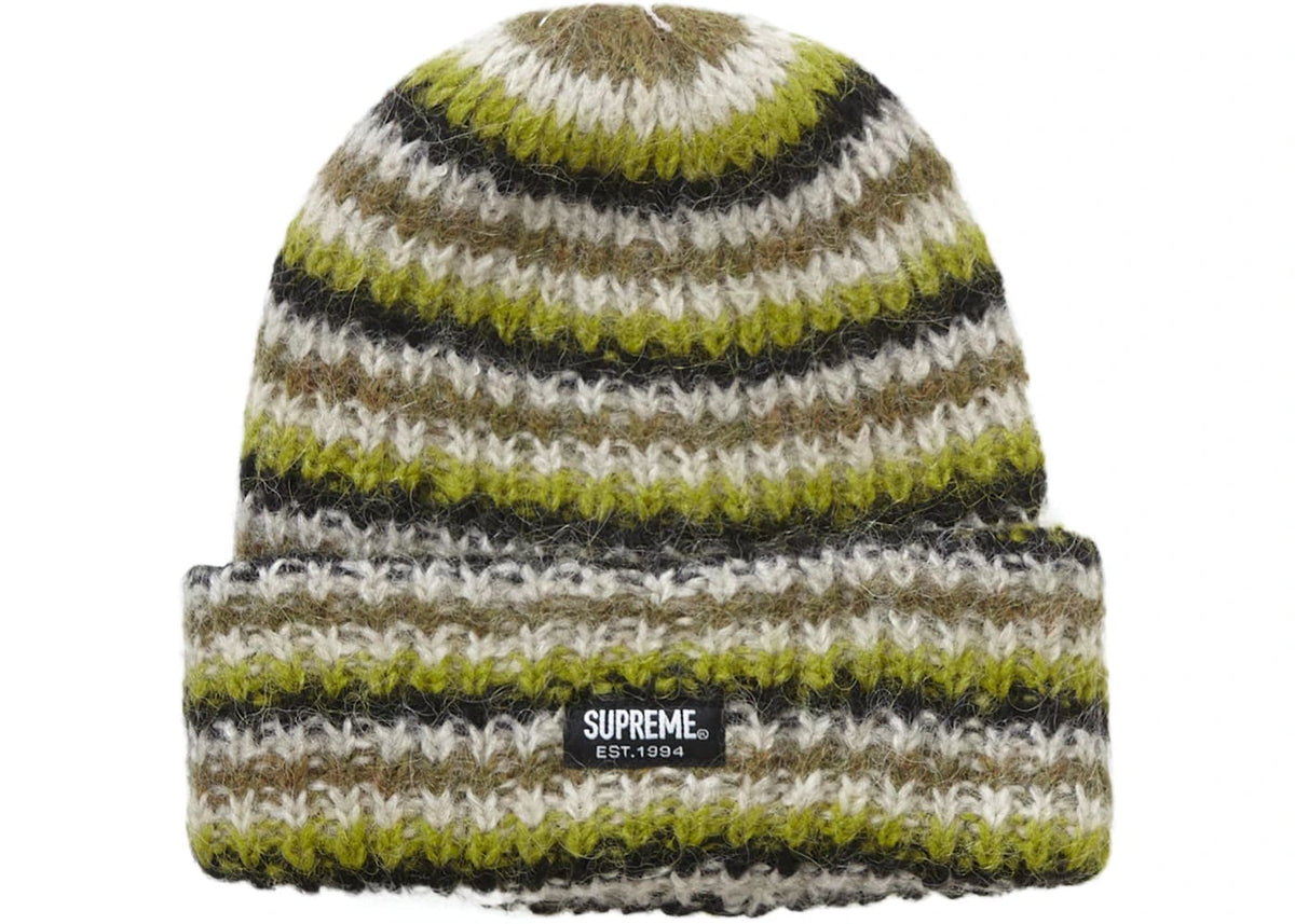 シュプリーム Supreme Loose Stripe Beanie Olive 2b78e205-5ee4-4a53-aaa7-