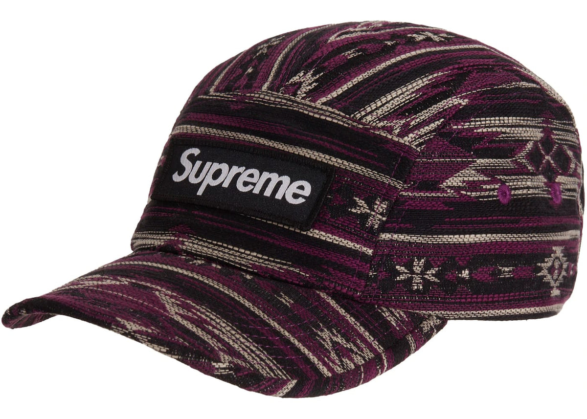 Supreme Woven Pattern Camp Cap Purple – Blesssed