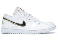 Jordan 1 Low White Metallic Gold (Women's)