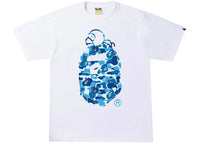 BAPE ABC Camo Milo On Big Ape Tee White/Blue