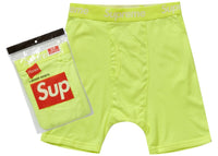 Supreme Hanes Boxer Briefs (2 Pack) Flourescent Yellow