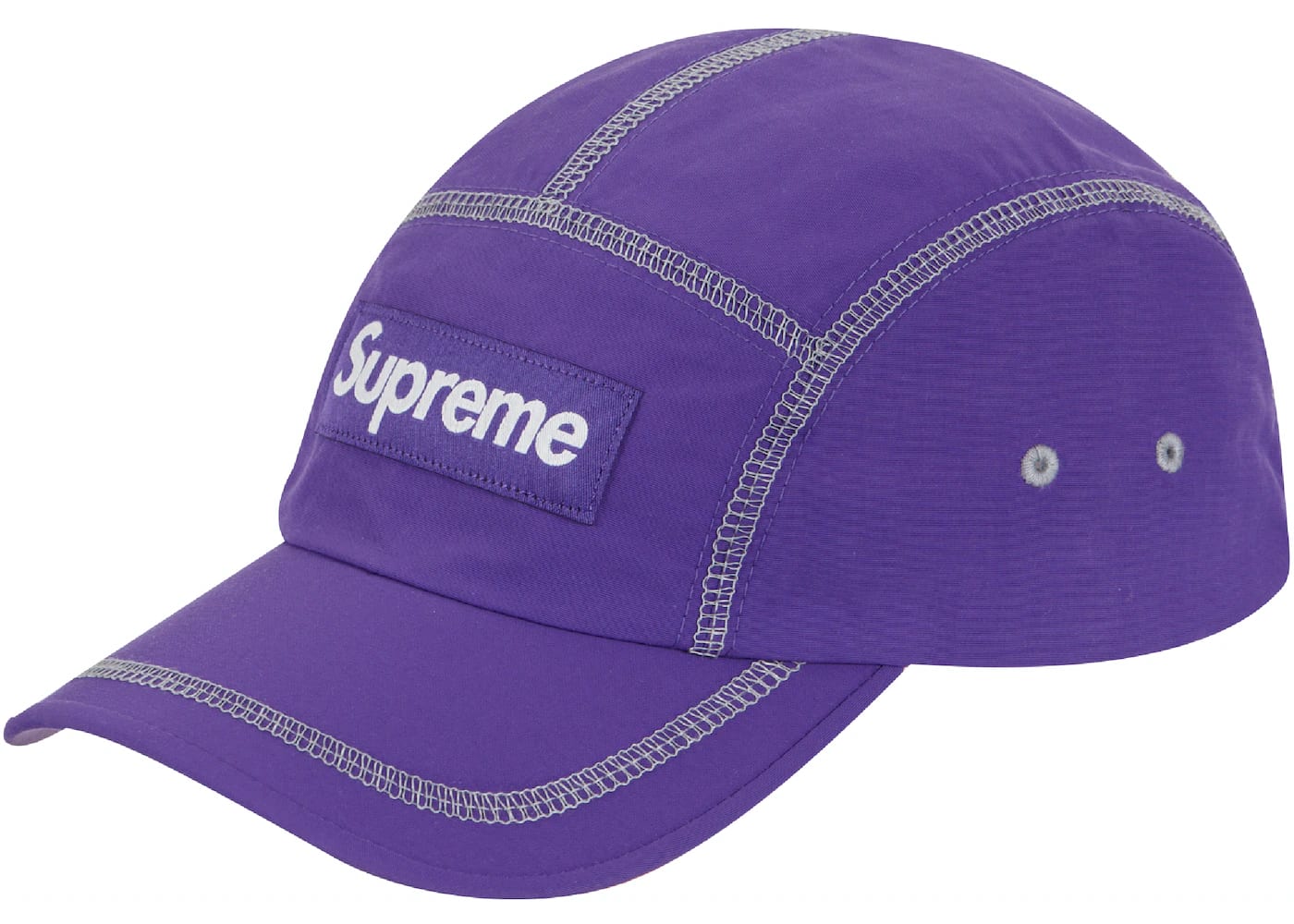 Supreme Reflective Stitch Camp Cap Purple – Blesssed