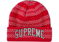 Supreme New Era Split Beanie Red