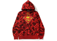 BAPE x DC Superman Camo Pullover Hoodie Red