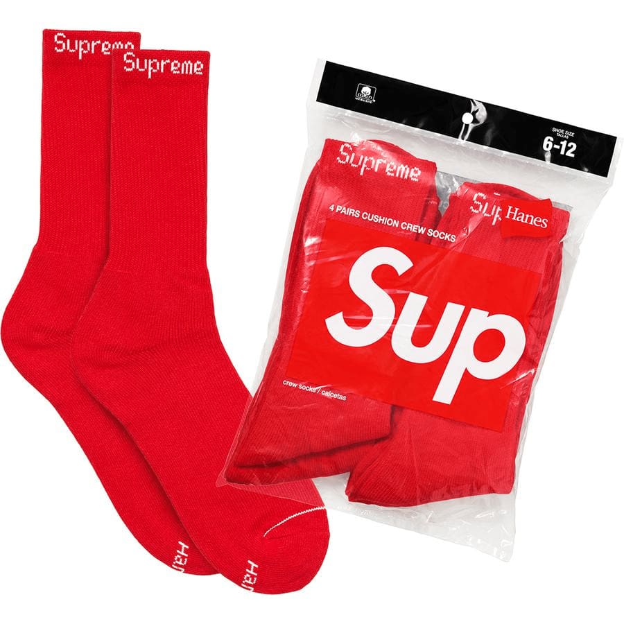 Supreme Hanes Socks (4 Pack) Red – Blesssed