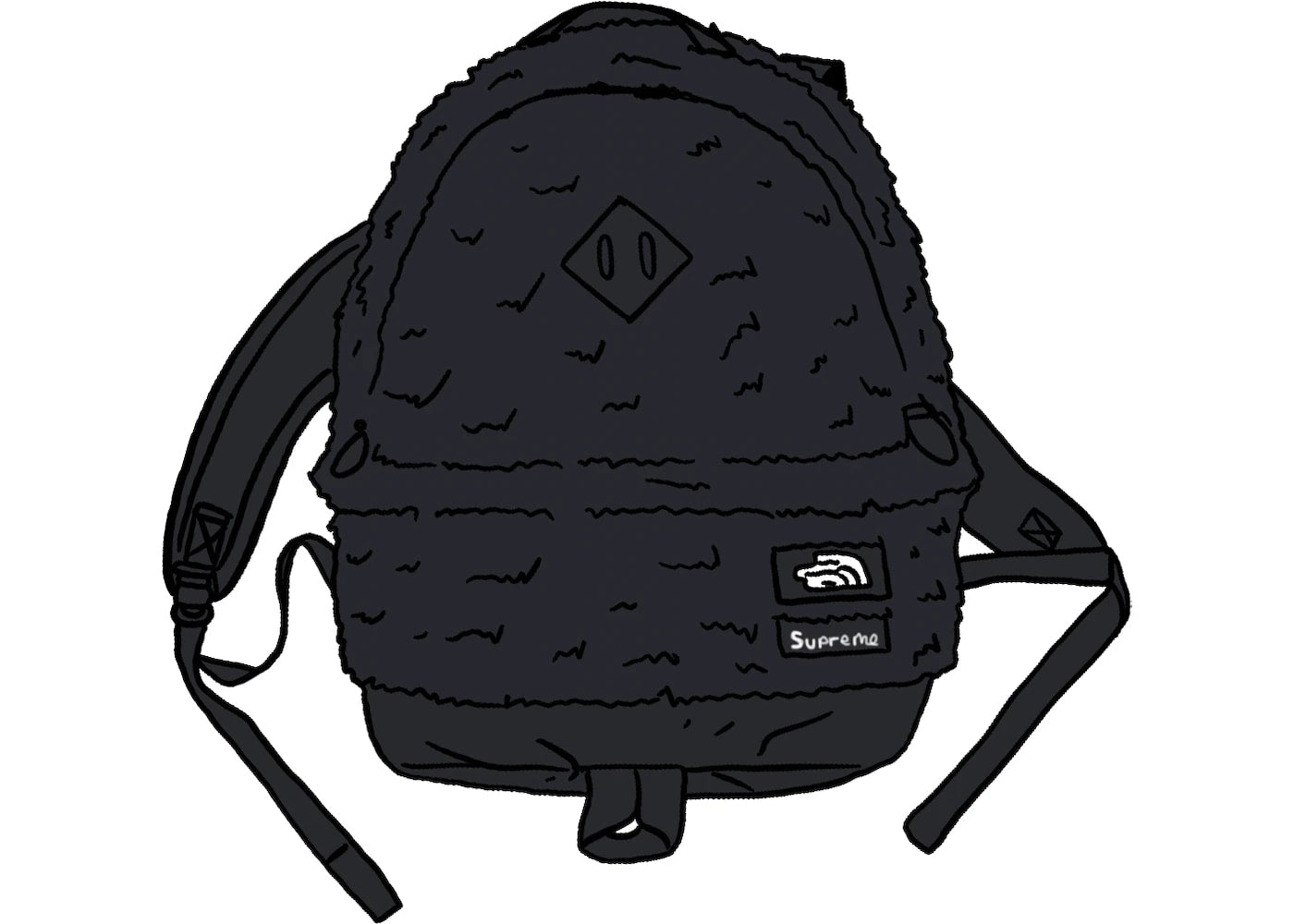Supreme The North Face Faux Fur Backpack Black – Blesssed