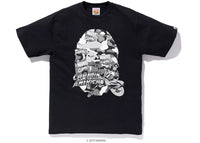 BAPE x Marvel Camo Captain America Ex Tee Black