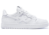 A Bathing Ape Bape SK8 Sta Triple White Patent Leather Sta Logo