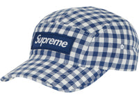 Supreme Gingham Camp Cap Navy