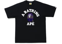 BAPE Snow Pattern College Tee Black/Purple