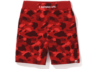 BAPE Color Camo Sweat Shorts (SS22) Red