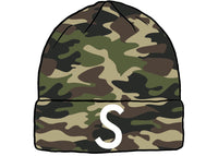 Supreme New Era Swarovski S Logo Beanie Woodland Camo