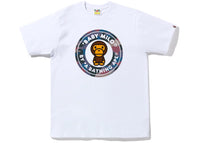 BAPE Grid Camo Milo Busy Works Tee (FW22) White Purple