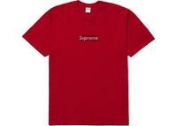 Supreme Swarovski Box Logo Tee Red