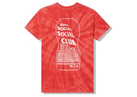 Anti Social Social Club Exhausted Tee Red Tie Dye