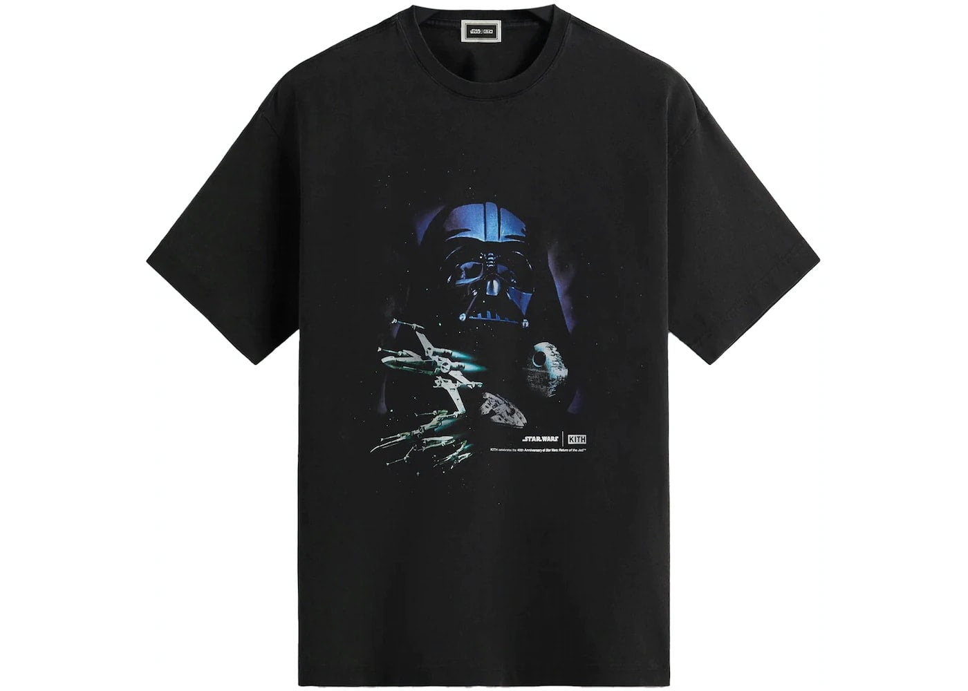 Kith x STAR WARS Darth Vader Space Poster Vintage Tee Black PH