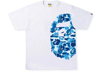 BAPE ABC Camo Side Big Ape Head Tee White/Blue