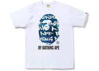 BAPE Graffiti Check By Bathing Ape Tee White Blue