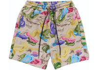 BAPE A Bathing Ape Art Camo Sweat Shorts Green