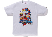 BAPE x Marvel Camo Captain America Tee White