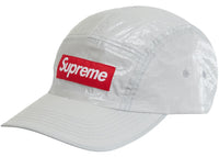 Supreme Gloss Ripstop Camp Cap Light Grey