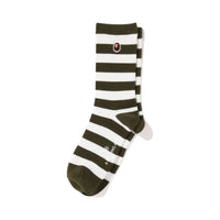 BAPE Ape Head One Point Hoop Socks Olivedrab