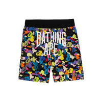 Bape Multi Camo NYC Logo Sweatshorts Black