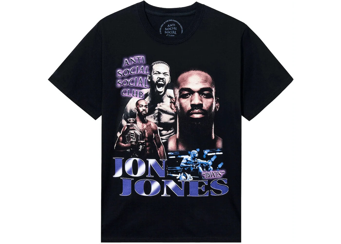 Anti Social Social Club x UFC Jon Jones Tee Black – Blesssed