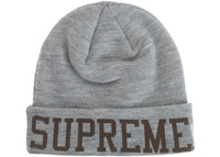 Supreme New Era Varsity Beanie Heather Grey