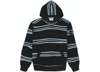 Supreme Stone Island Warp Stripe Hooded Sweatshirt Black