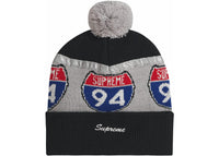 Supreme Interstate Reflective Beanie Black