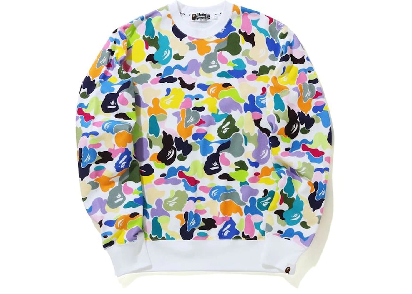 BAPE Multi Camo Wide Fit Crewneck White – Blesssed