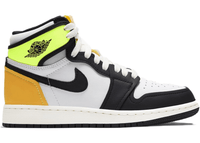 Jordan 1 Retro High White Black Volt University Gold (GS)